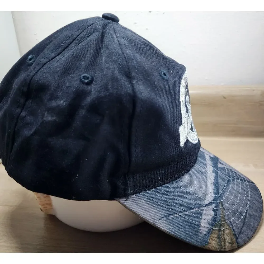 Whitetail Unlimited Hat Baseball Cap Men's Adjustable Black Camo Antler Logo